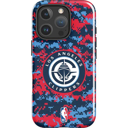NBA LA Clippers Digi Camo iPhone 16 Pro Impact Case